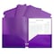 C-Line Products TwoPocket Heavyweight Poly Portfolio Folder with ThreeHole Punch, Purple, 25PK 33939-BX - alternate 1